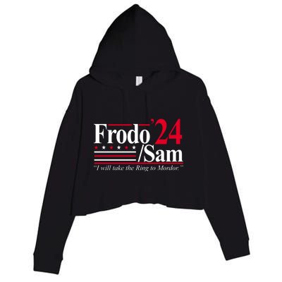 Frodo Sam 2024 I Will Take The Ring To Mordor Crop Fleece Hoodie