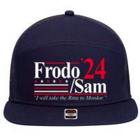 Frodo Sam 2024 I Will Take The Ring To Mordor 7 Panel Mesh Trucker Snapback Hat