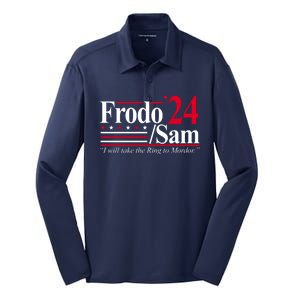 Frodo Sam 2024 I Will Take The Ring To Mordor Silk Touch Performance Long Sleeve Polo