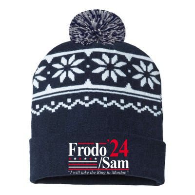 Frodo Sam 2024 I Will Take The Ring To Mordor USA-Made Snowflake Beanie