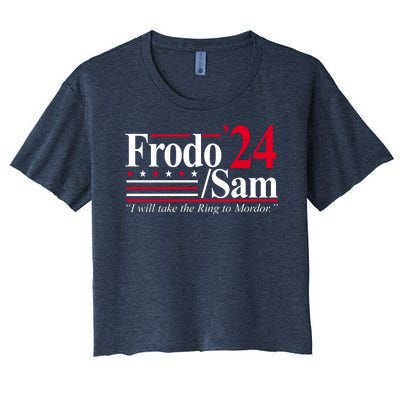 Frodo Sam 2024 I Will Take The Ring To Mordor Women's Crop Top Tee