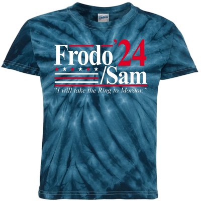 Frodo Sam 2024 I Will Take The Ring To Mordor Kids Tie-Dye T-Shirt