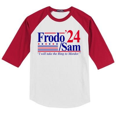 Frodo Sam 2024 I Will Take The Ring To Mordor Kids Colorblock Raglan Jersey