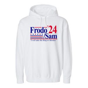 Frodo Sam 2024 I Will Take The Ring To Mordor Garment-Dyed Fleece Hoodie