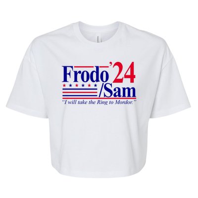 Frodo Sam 2024 I Will Take The Ring To Mordor Bella+Canvas Jersey Crop Tee