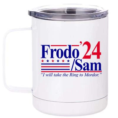 Frodo Sam 2024 I Will Take The Ring To Mordor 12 oz Stainless Steel Tumbler Cup