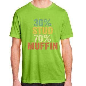 Funny Sarcastic 30% Stud 70% Muffin Retro Dad Father Figure Gift Adult ChromaSoft Performance T-Shirt