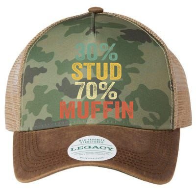 Funny Sarcastic 30% Stud 70% Muffin Retro Dad Father Figure Gift Legacy Tie Dye Trucker Hat
