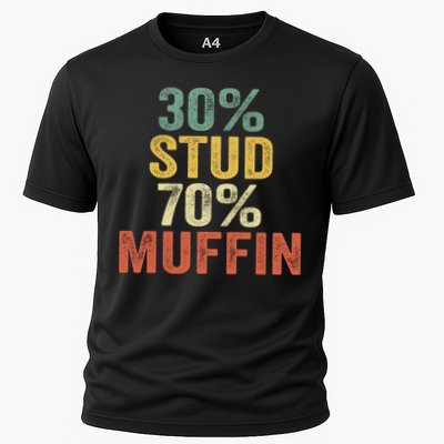 Funny Sarcastic 30% Stud 70% Muffin Retro Dad Father Figure Gift Performance Shirt