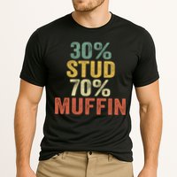 Funny Sarcastic 30% Stud 70% Muffin Retro Dad Father Figure Gift Cooling Performance Crew T-Shirt