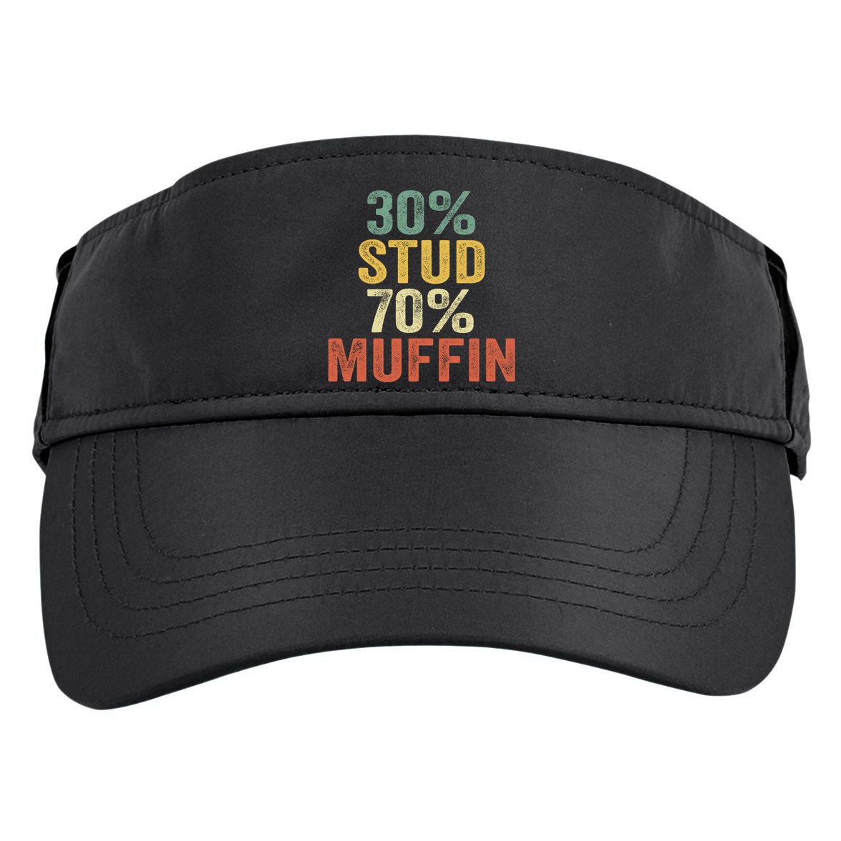 Funny Sarcastic 30% Stud 70% Muffin Retro Dad Father Figure Gift Adult Drive Performance Visor
