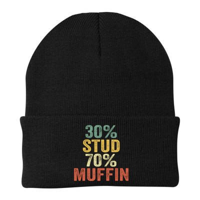 Funny Sarcastic 30% Stud 70% Muffin Retro Dad Father Figure Gift Beanie
