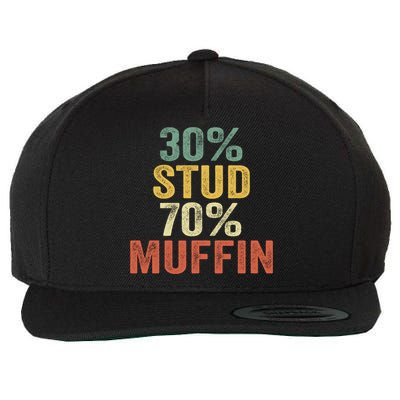 Funny Sarcastic 30% Stud 70% Muffin Retro Dad Father Figure Gift Wool Snapback Cap
