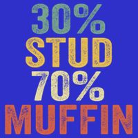 Funny Sarcastic 30% Stud 70% Muffin Retro Dad Father Figure Gift 16 in Basic Backpack
