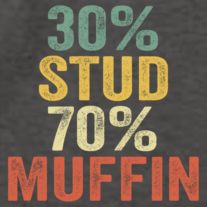 Funny Sarcastic 30% Stud 70% Muffin Retro Dad Father Figure Gift Vector Backpack