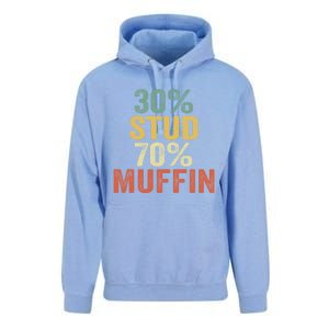 Funny Sarcastic 30% Stud 70% Muffin Retro Dad Father Figure Gift Unisex Surf Hoodie