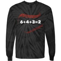 Funny Sport 6+4+3=2 Double Play Baseball Player Baseball Saying Gift Tie-Dye Long Sleeve Shirt