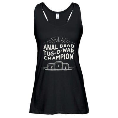 Funny Sarcastic Anal Bead Tugowar Champion Ladies Essential Flowy Tank