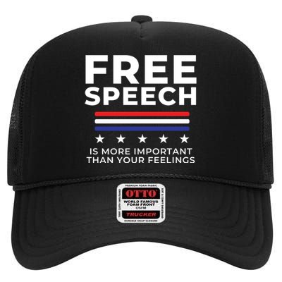 Free Speech Anti Cancel Culture High Crown Mesh Back Trucker Hat