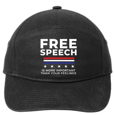 Free Speech Anti Cancel Culture 7-Panel Snapback Hat