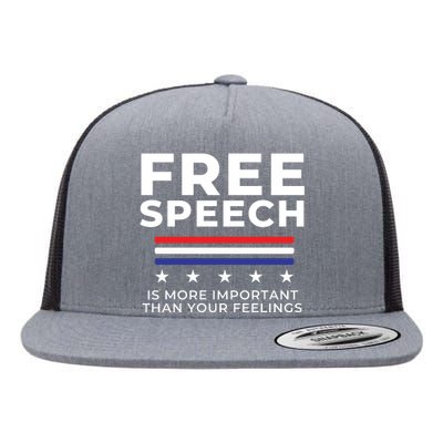 Free Speech Anti Cancel Culture Flat Bill Trucker Hat