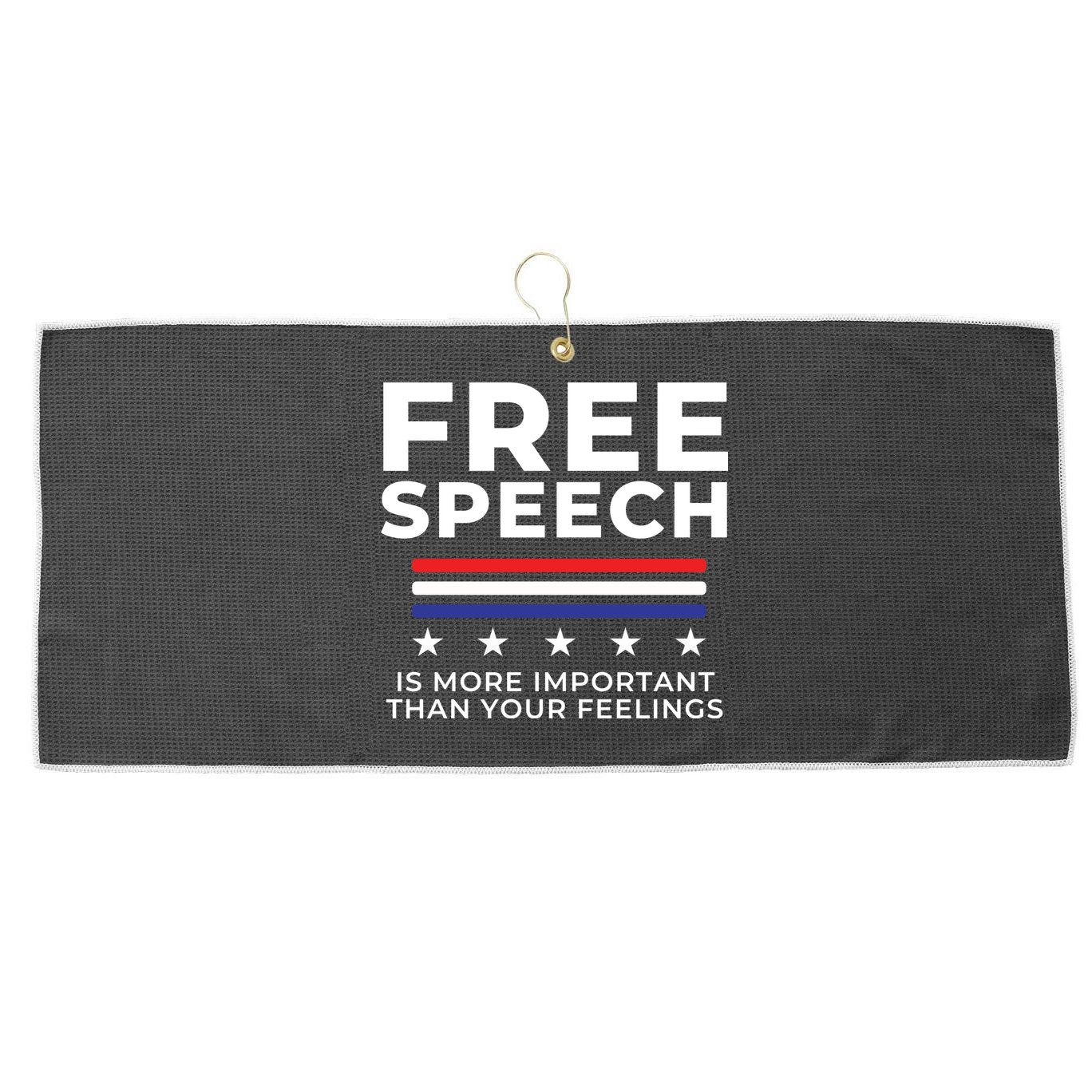Free Speech Anti Cancel Culture Large Microfiber Waffle Golf Towel