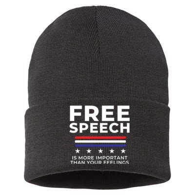 Free Speech Anti Cancel Culture Sustainable Knit Beanie