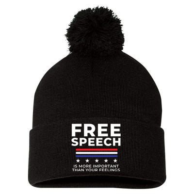 Free Speech Anti Cancel Culture Pom Pom 12in Knit Beanie