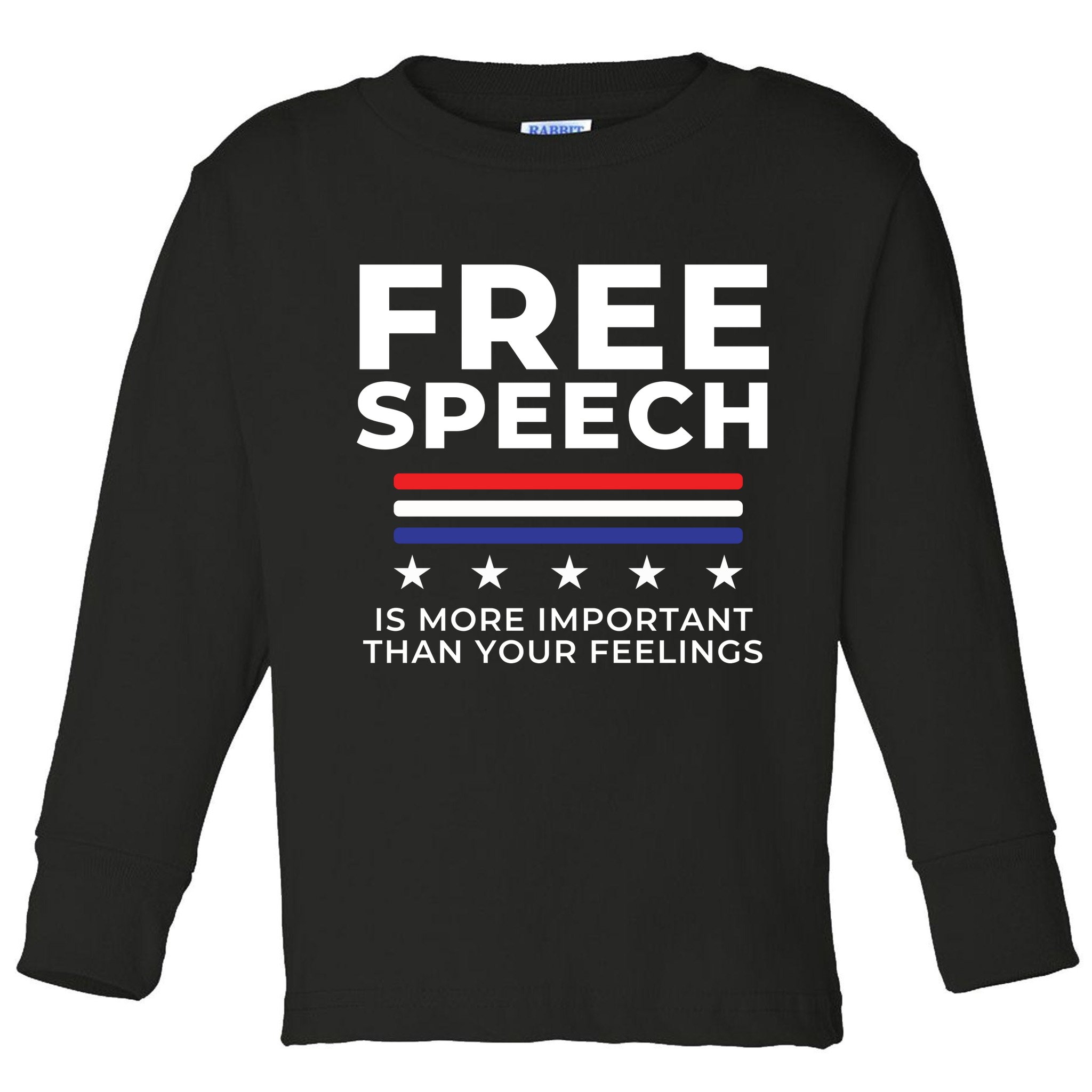 Free Speech Anti Cancel Culture Toddler Long Sleeve Shirt
