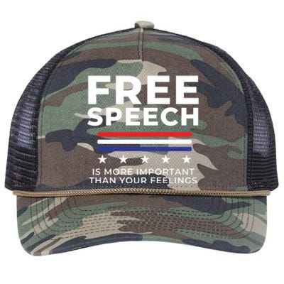 Free Speech Anti Cancel Culture Retro Rope Trucker Hat Cap