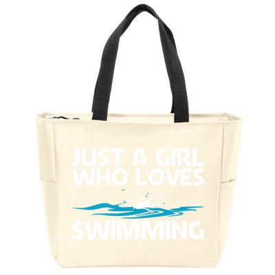 Funny Swimming Art Mom Swim Swimming Sport Swimmer Meaningful Gift Zip Tote Bag