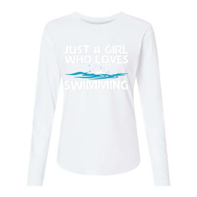 Funny Swimming Art Mom Swim Swimming Sport Swimmer Meaningful Gift Womens Cotton Relaxed Long Sleeve T-Shirt