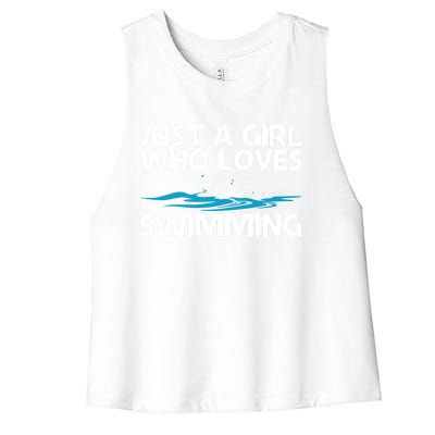 Funny Swimming Art Mom Swim Swimming Sport Swimmer Meaningful Gift Women's Racerback Cropped Tank