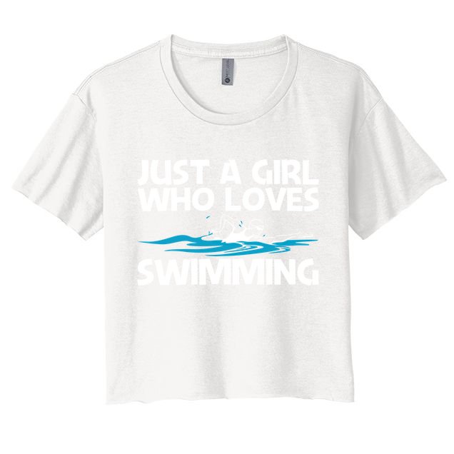 Funny Swimming Art Mom Swim Swimming Sport Swimmer Meaningful Gift Crop Top