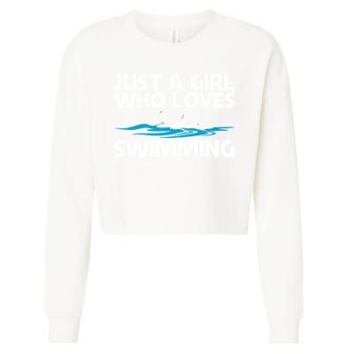 Funny Swimming Art Mom Swim Swimming Sport Swimmer Meaningful Gift Cropped Pullover Crew
