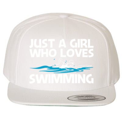 Funny Swimming Art Mom Swim Swimming Sport Swimmer Meaningful Gift Wool Snapback Cap