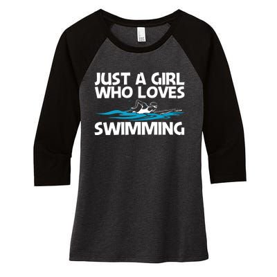 Funny Swimming Art Mom Swim Swimming Sport Swimmer Meaningful Gift Women's Tri-Blend 3/4-Sleeve Raglan Shirt