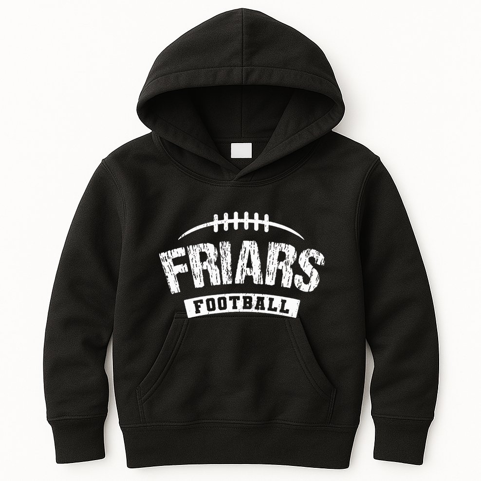 Friars Saint Anthony Football Distressed Hs Kids Hoodie