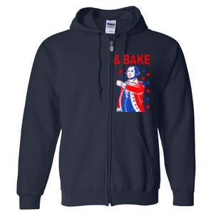 Funny Shake And Bake 4th Of July Couple Matching & Bake Full Zip Hoodie