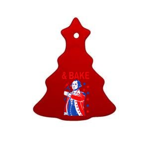 Funny Shake And Bake 4th Of July Couple Matching & Bake Ceramic Tree Ornament