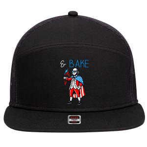 Funny Shake And Bake 4th Of July Couple Matching & Bake 7 Panel Mesh Trucker Snapback Hat