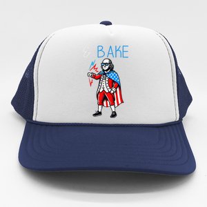 Funny Shake And Bake 4th Of July Couple Matching & Bake Trucker Hat