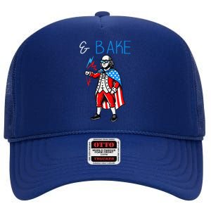 Funny Shake And Bake 4th Of July Couple Matching & Bake High Crown Mesh Back Trucker Hat