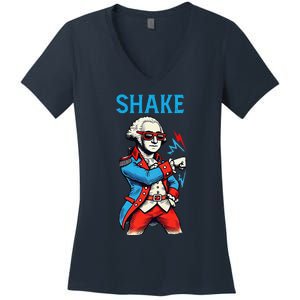 Funny Shake And Bake 4th Of July Couple Matching Shake Women's V-Neck T-Shirt