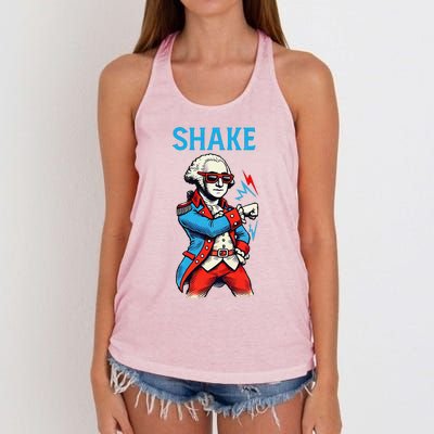 Funny Shake And Bake 4th Of July Couple Matching Shake Women's Knotted Racerback Tank