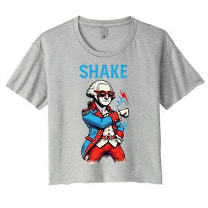 Funny Shake And Bake 4th Of July Couple Matching Shake Women's Crop Top Tee