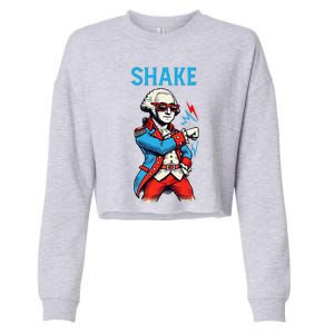 Funny Shake And Bake 4th Of July Couple Matching Shake Cropped Pullover Crew