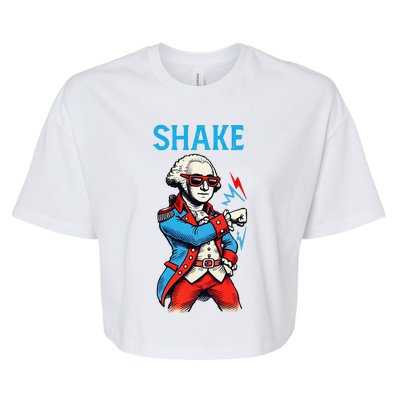 Funny Shake And Bake 4th Of July Couple Matching Shake Bella+Canvas Jersey Crop Tee