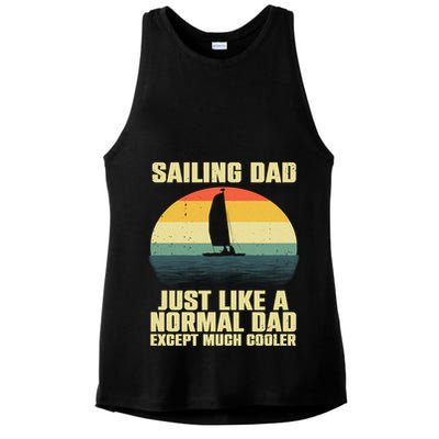Funny Sailing Art For Dad Sailing Sailor Sail Sailboat Ladies PosiCharge Tri-Blend Wicking Tank