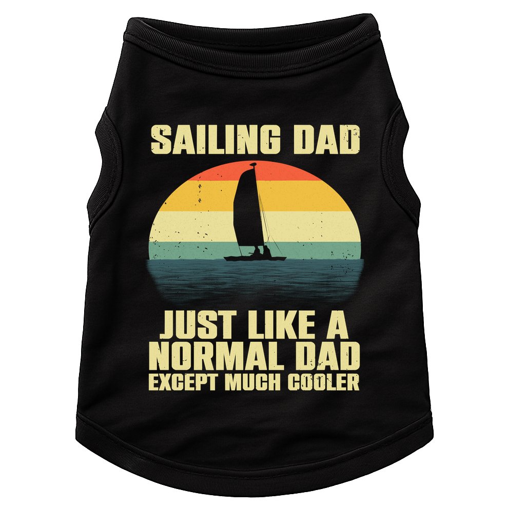 Funny Sailing Art For Dad Sailing Sailor Sail Sailboat Doggie Tank